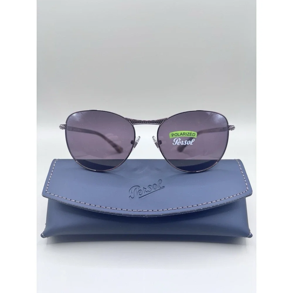 AuthenticPersol PO1002S 1124AF Brown Dark Violet Polarized Glass Sunglasses 57mm